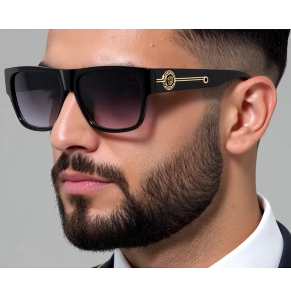 Flat Top Sunglasses Black Lens‎ Street Wear Trendy Shades Hip Hop Outdoor Lentes